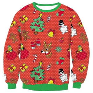 Snowflake Snowman Reindeer Christmas Sweater